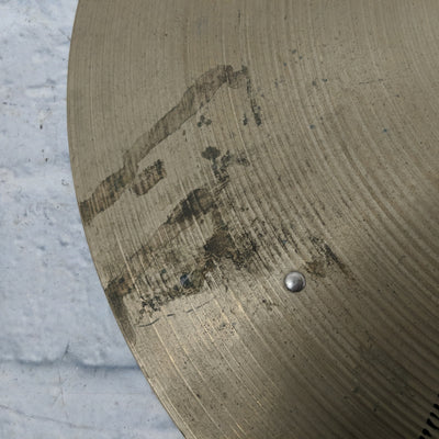 Vintage Kashian / Ufip 22" Thin Ride Cymbal Made in Italy with Rivets
