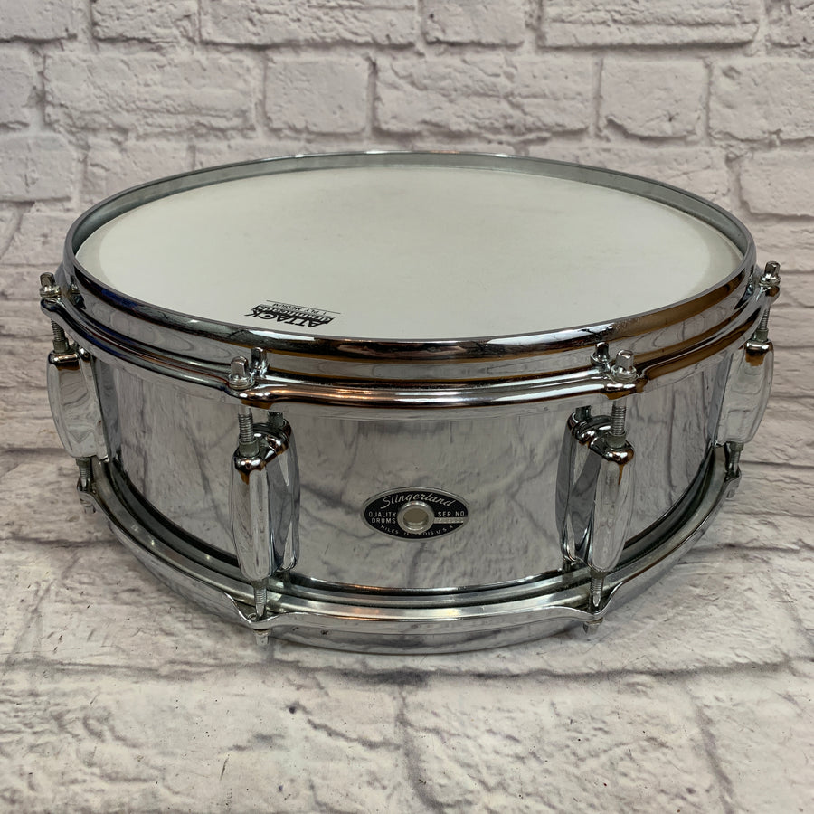 1970's Slingerland 14 X 6 Chrome Over Steel Snare Drum