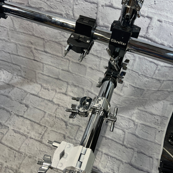 Gibraltar Basic Straight Rack Drum Rack w/ Two Cymbal Arms and 7 Clamp ...