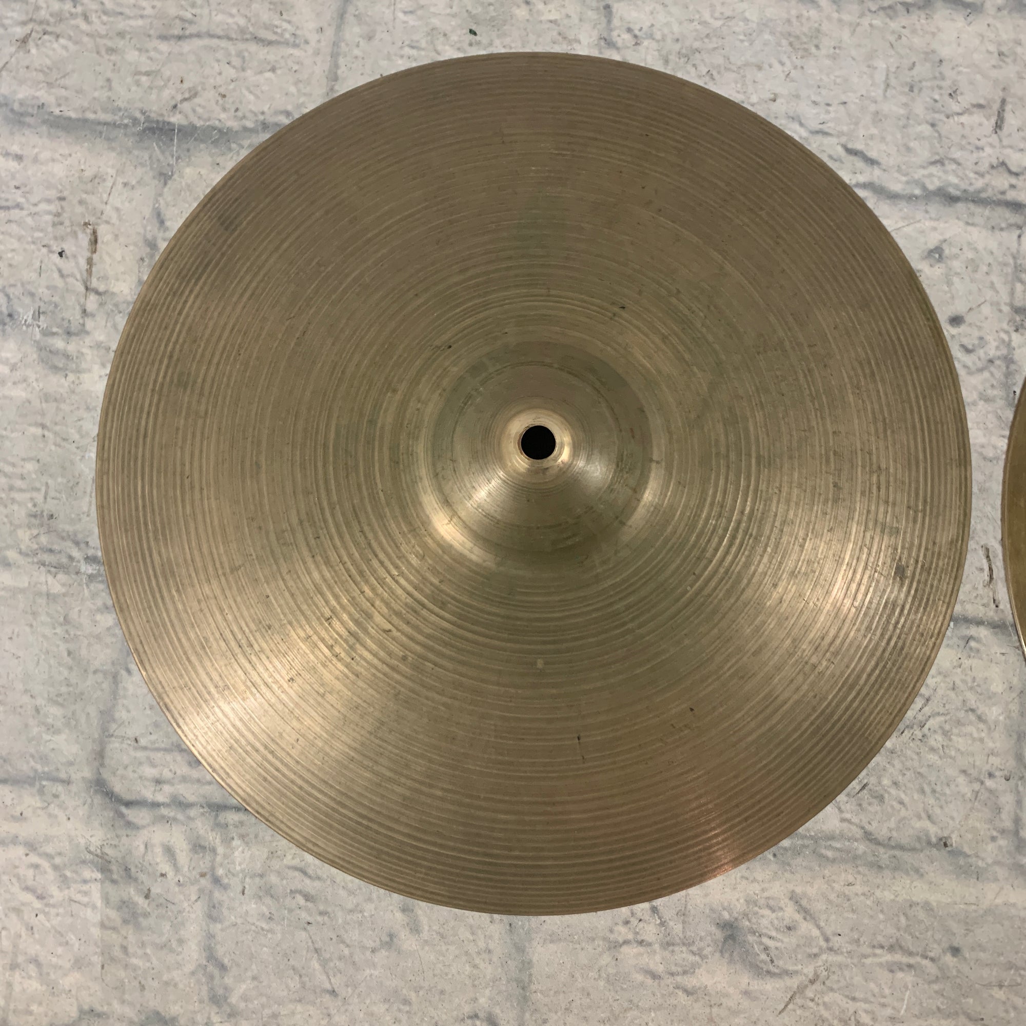 Vintage 70s 'Thin Stamp' Zildjian 14" Hi Hat Cymbal Pair