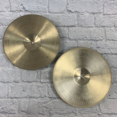 Zildjian 14 New Beat Hi Hat Cymbal Pair - Top is Cracked