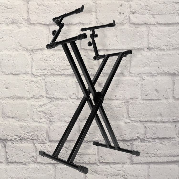 On-Stage KS7292 Double-X Ergo Lok Keyboard Stand with 2nd Tier