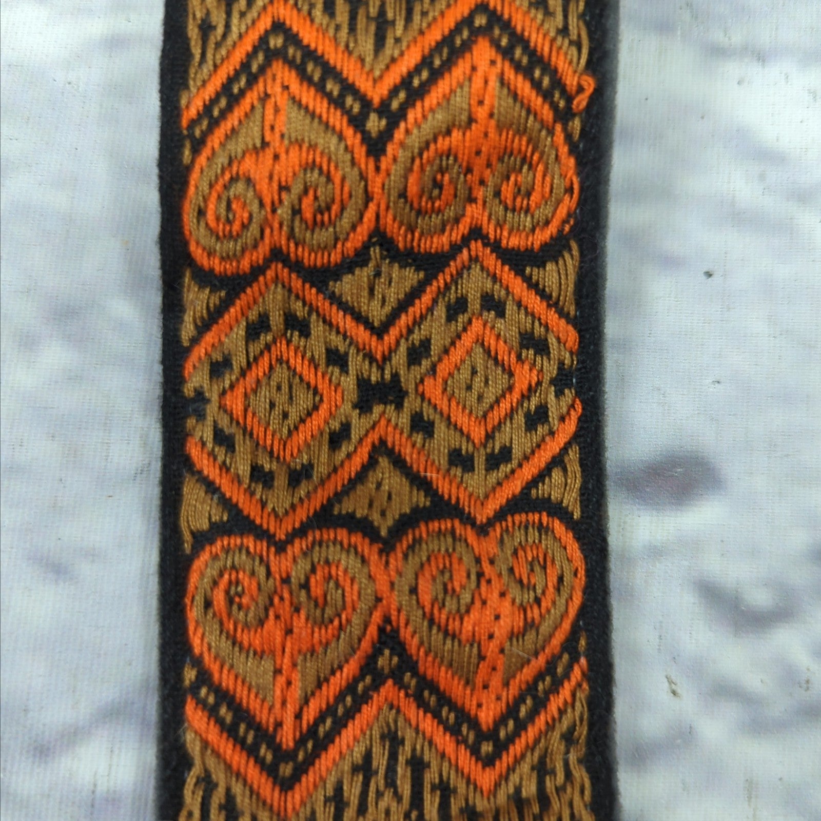 Vintage 1970's Woven Buckle 2" Guitar Strap