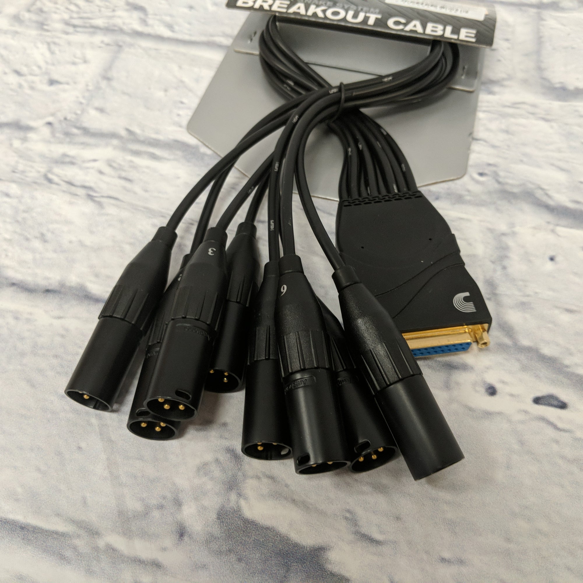 D'Addario PW-XLRMB-01 Breakout Cable for Modular Snake System - 8 male XLR 18 in.