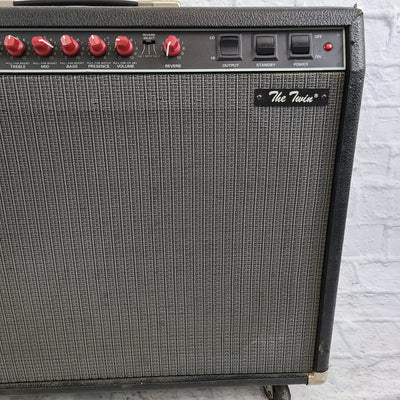 1980s Fender The Twin Red Knob Guitar Combo Amp