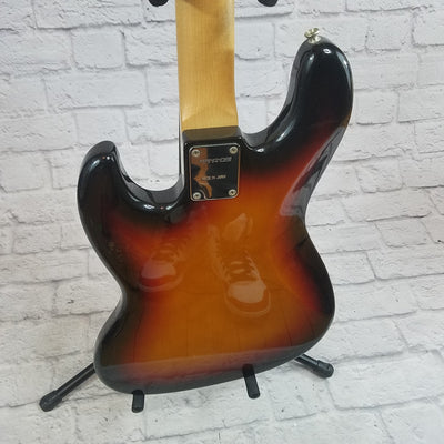 Vintage Fernandes Jazz Bass LEB-1 Japan MIJ 1990s 3 Tone Sunburst
