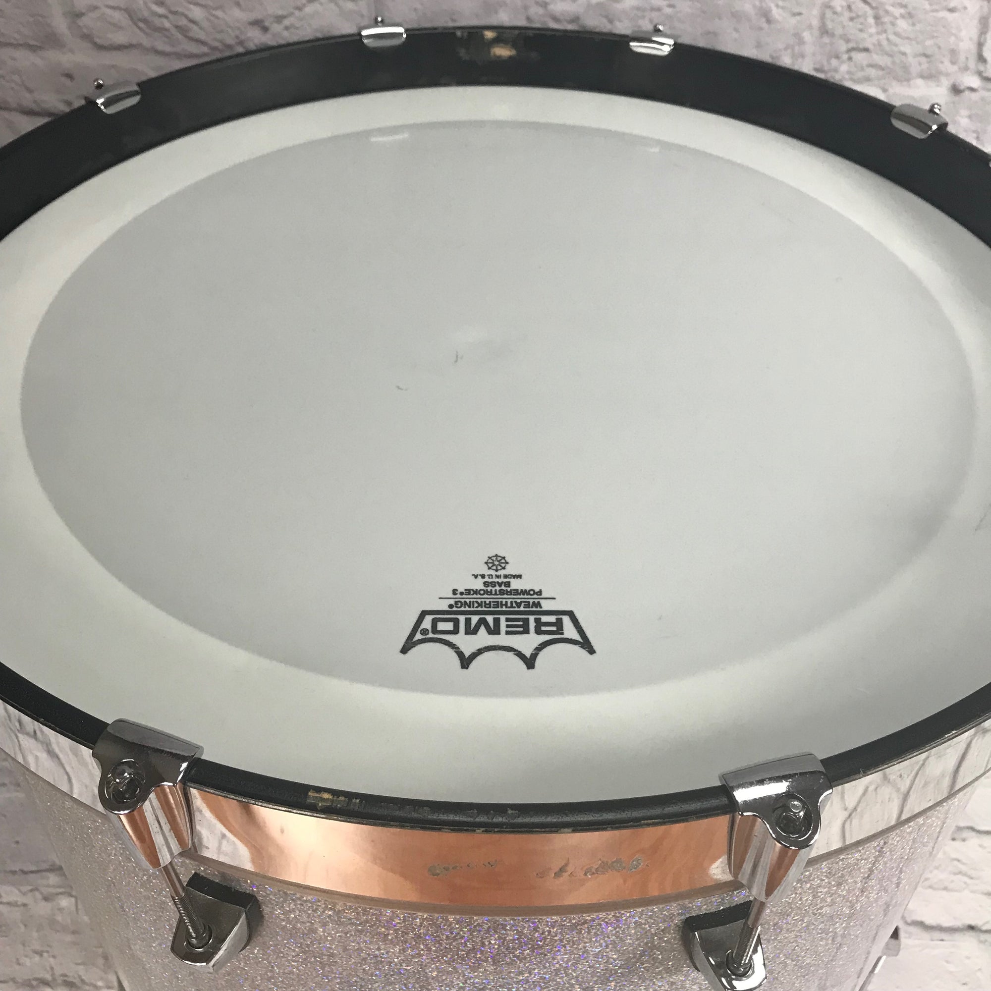 OCDP Travis Barker 5pc Drum Set Sparkle Orange County DAMAGED SHELL SOLD AS IS