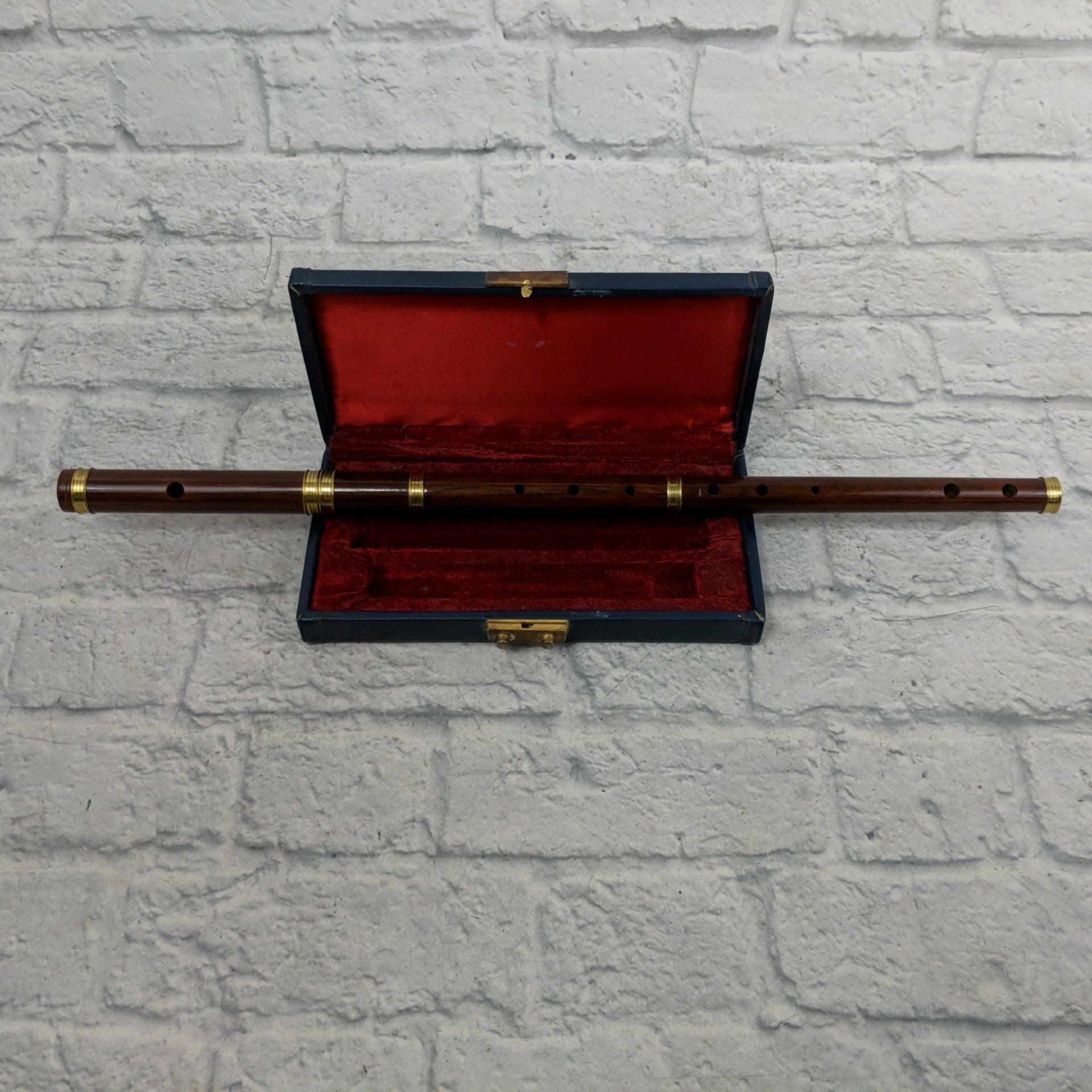 Unknown Walnut Irish Flute W/ Case