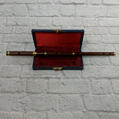Unknown Walnut Irish Flute W/ Case