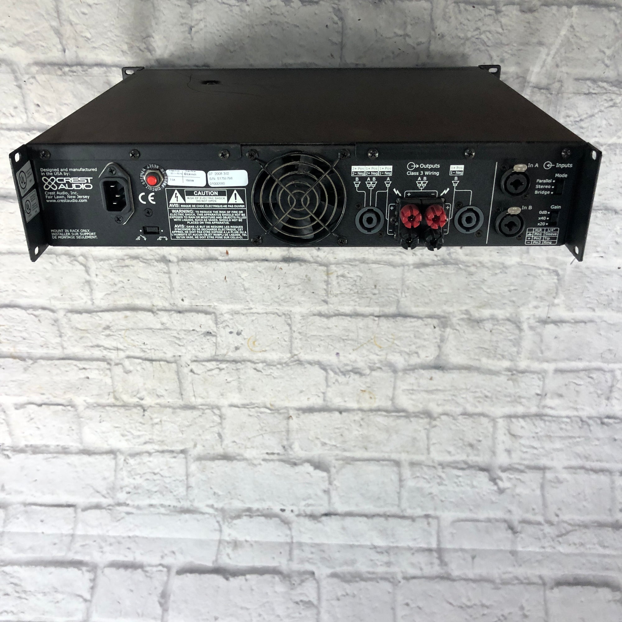 Crest Audio CD-3000 Power Amp - Evolution Music Crest Audio CD-3000 Power Amp - Evolution Music