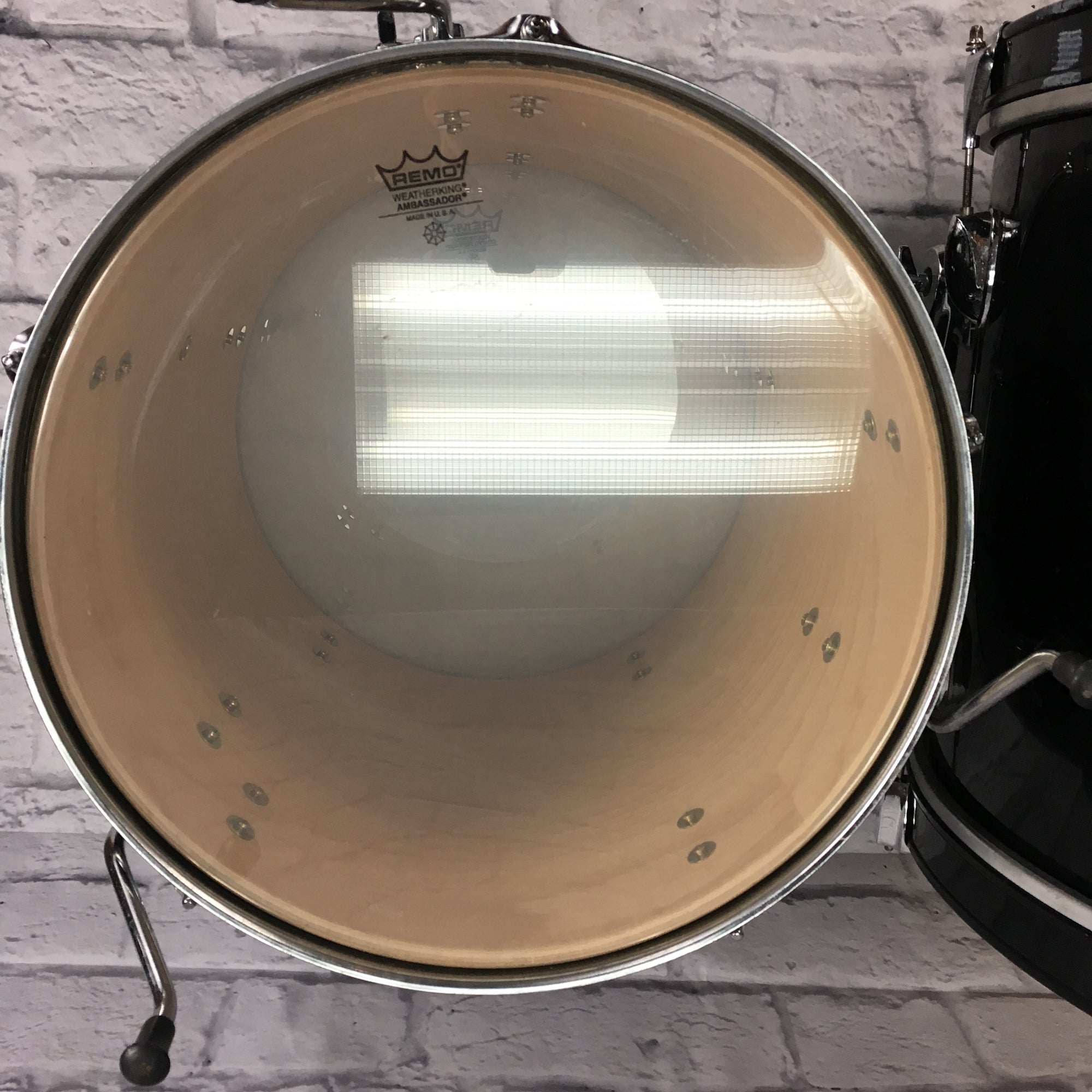 Unknown 4pc Black Drum Set