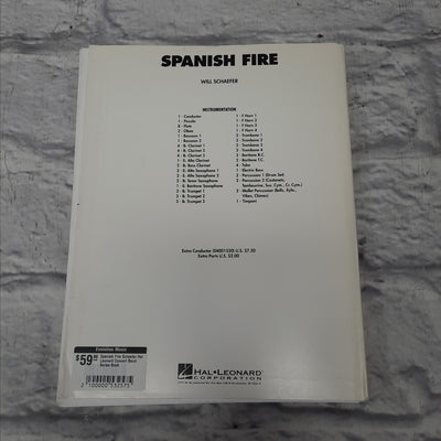 Spanish Fire Schaefer Hal Leonard Concert Band Series Book