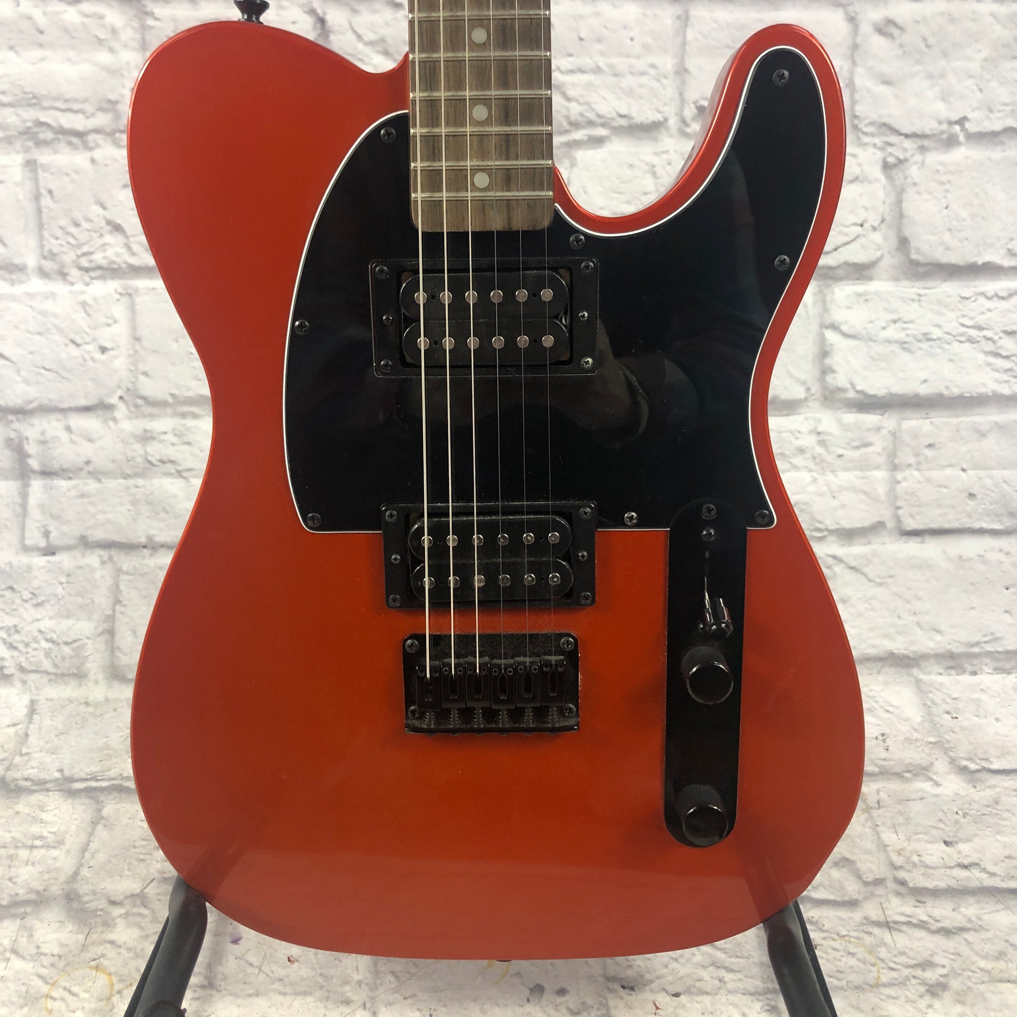 Squier Affinity Telecaster HH Metallic Orange Matching Headstock