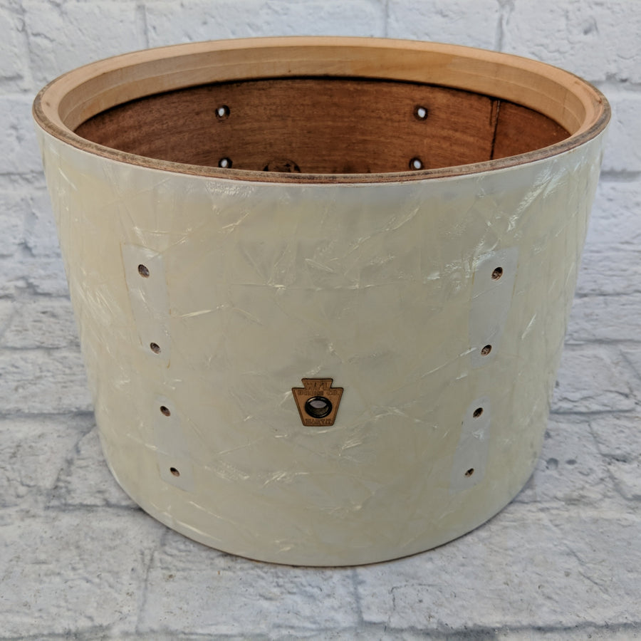 WFL Vintage 1950s WMP White Marine Pearl 3 ply Mahogany Drum Shell