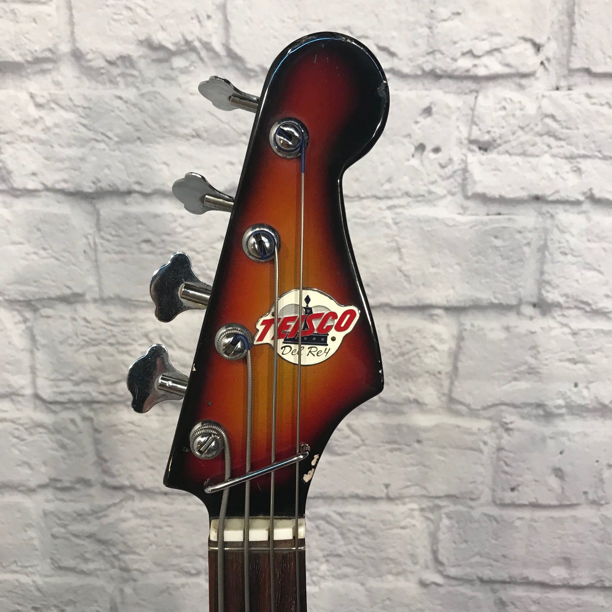 Vintage 1961 Teisco EB100 Del Rey Short Scale Electric Bass Gold