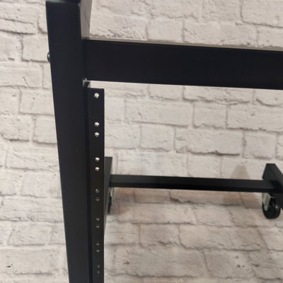 Rack Mount Rolling Stand and Adjustable Top Mixer Platform Mount 9U Bottom 12U Top