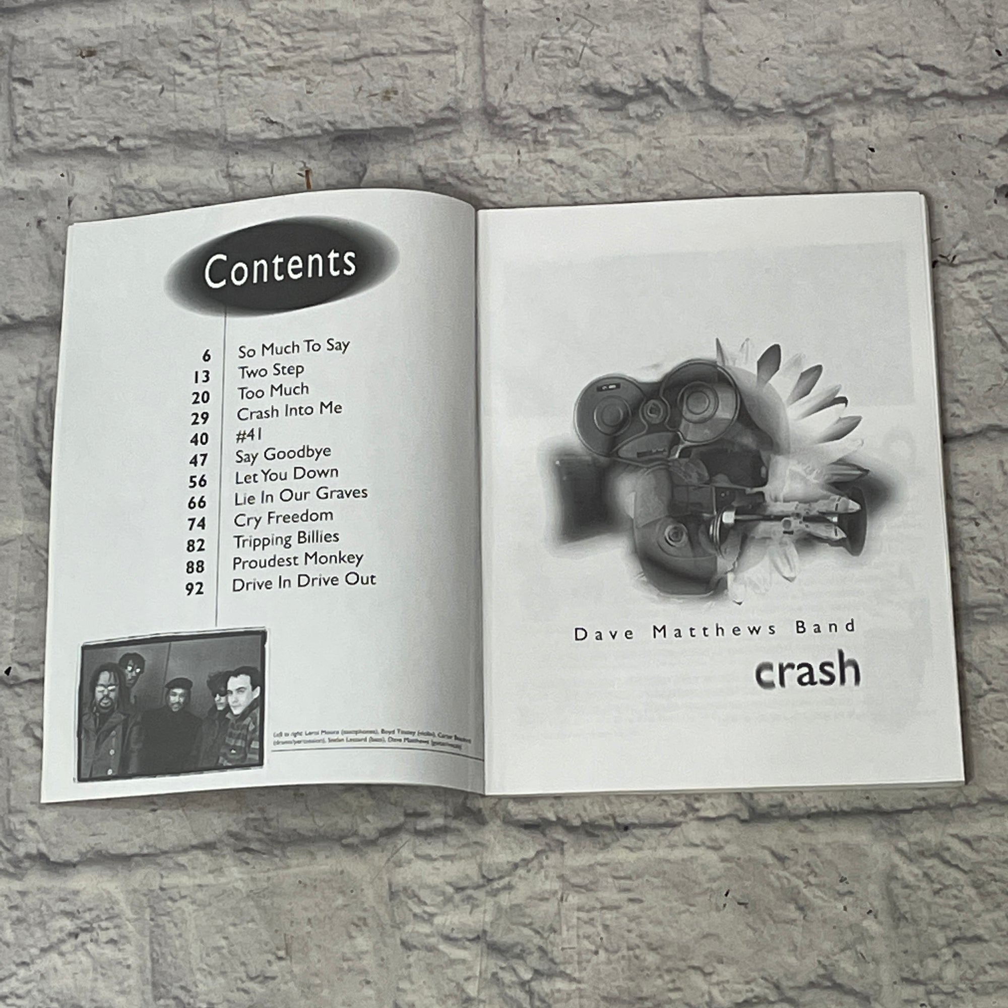 Dave Matthews Band Crash Song Book