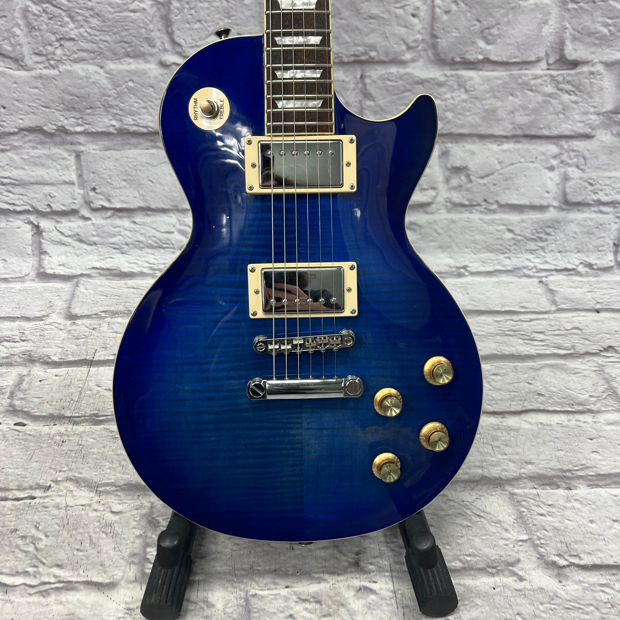 2007 Epiphone Les Paul Standard Electric Guitar - Blue Flame