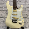 1987 Squier MIJ Stratocaster w/ Fender System 1 Bridge Olympic White