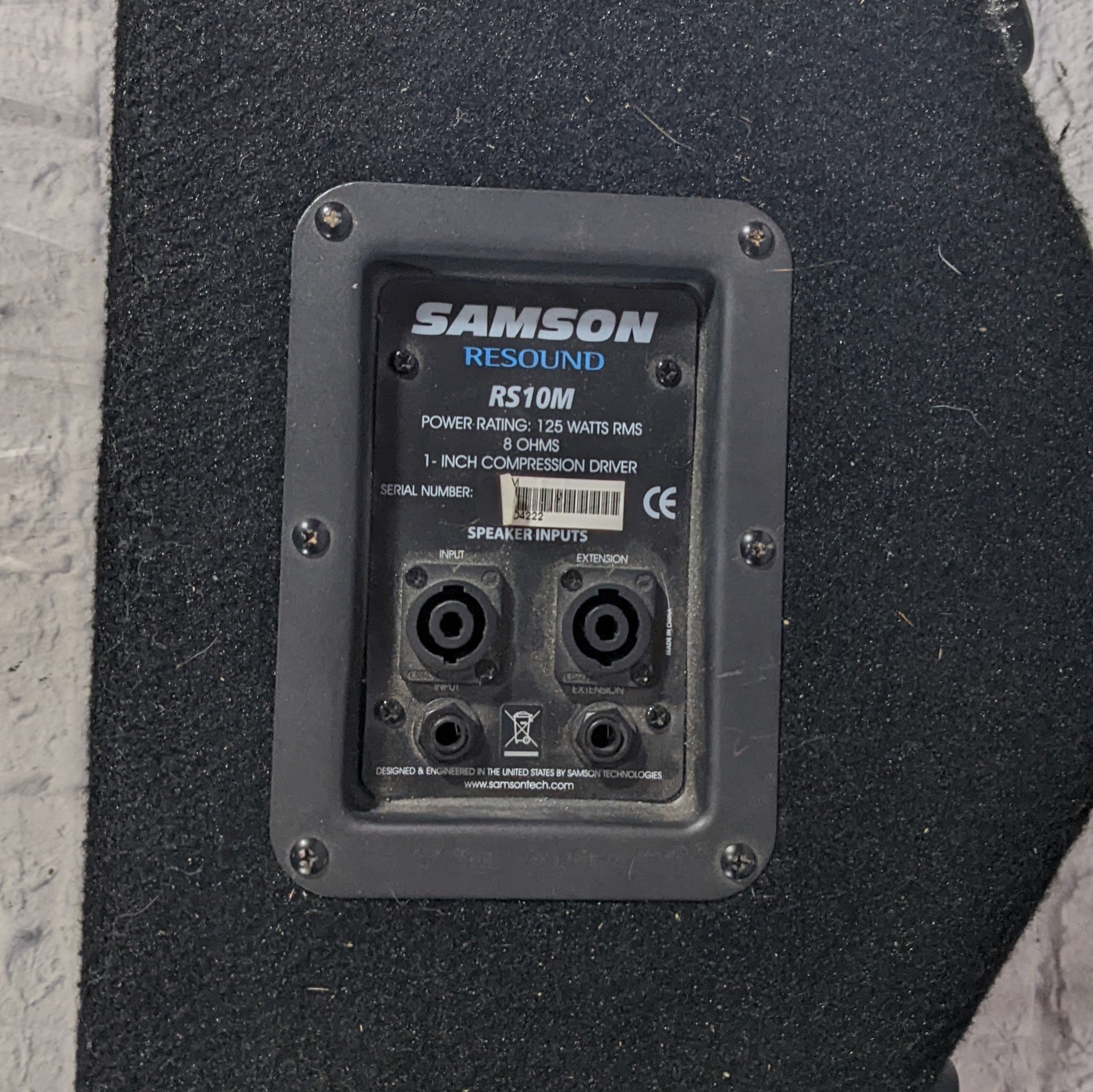 Samson 10 Inch 125W 8 Ohm Passive PA Pair