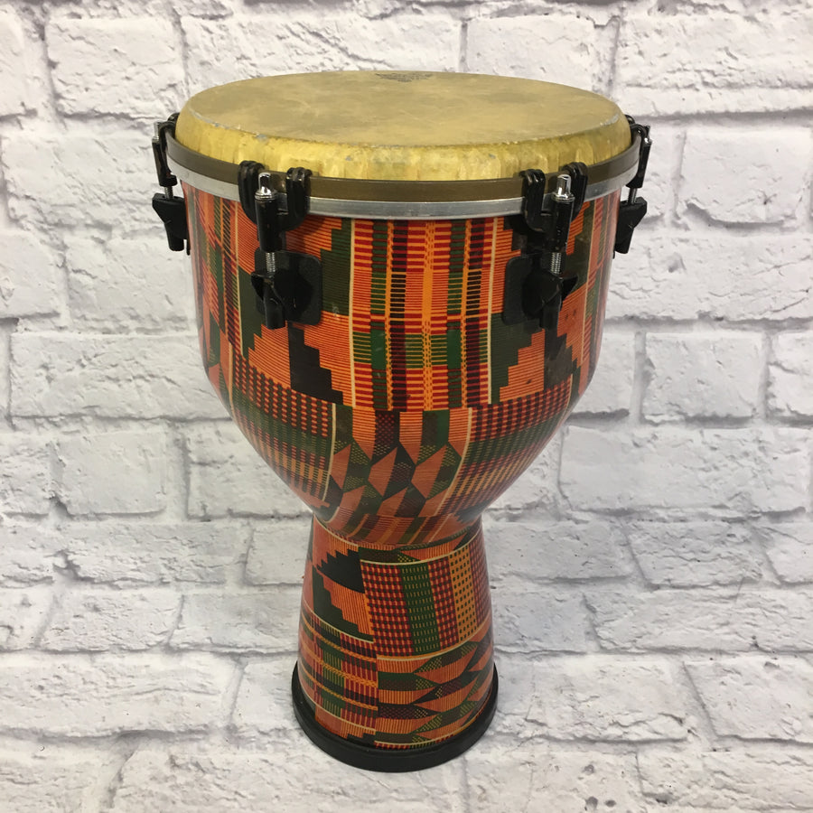 Remo Mondo Designer Kinte Cloth Djembe