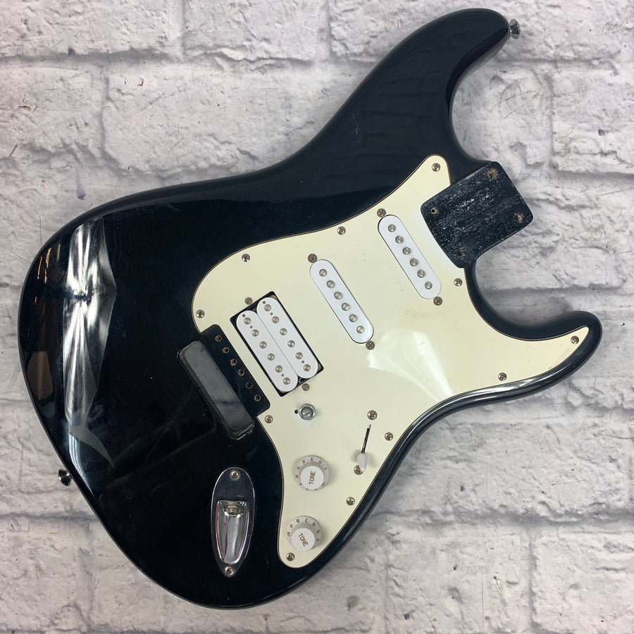 Starcaster Black Electric Guitar Body