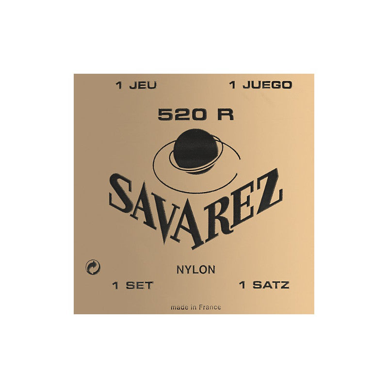 Savarez 520R Traditional Classical Guitar Strings, High Tension, Red C -  Evolution Music