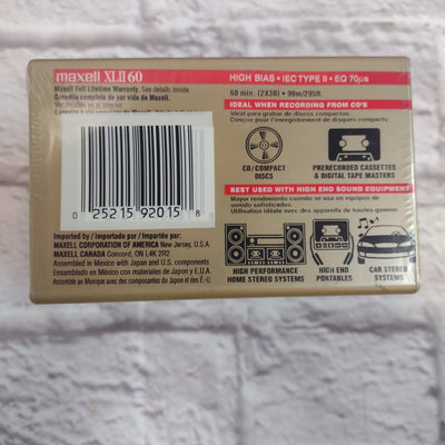 Maxwell XLii 60 Minute High Bias Audio Cassette 6 Pack