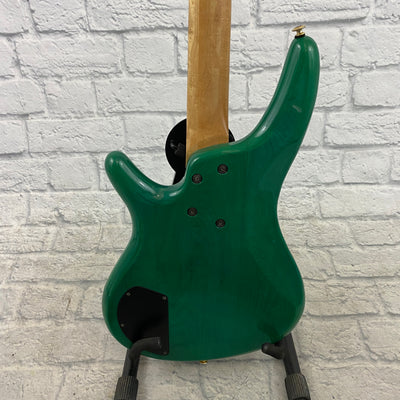 Ibanez SR890TT 4 String Bass Guitar Transparent Turquoise MIJ w/ case