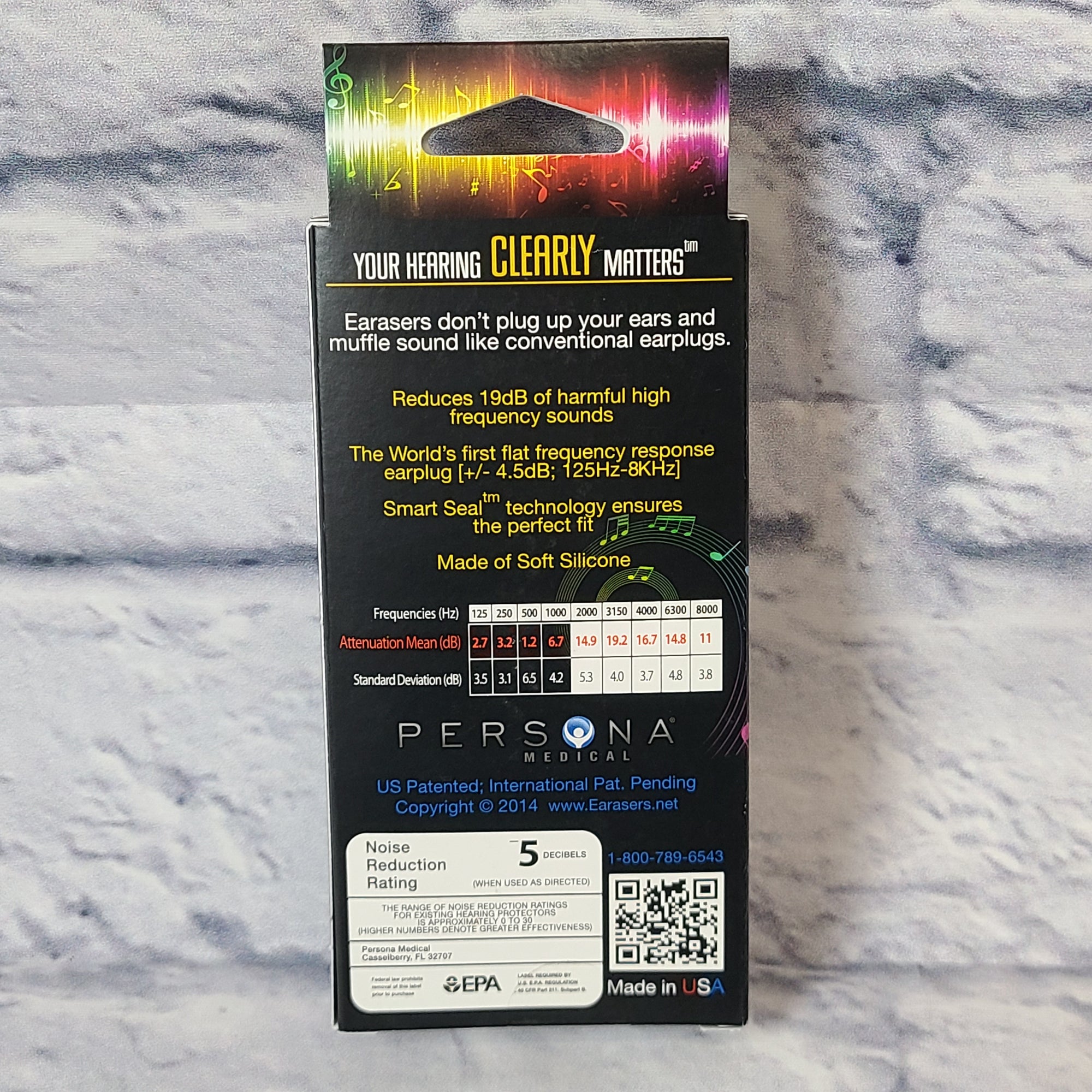 Earasers L Large Flat Frequency Response Earplugs