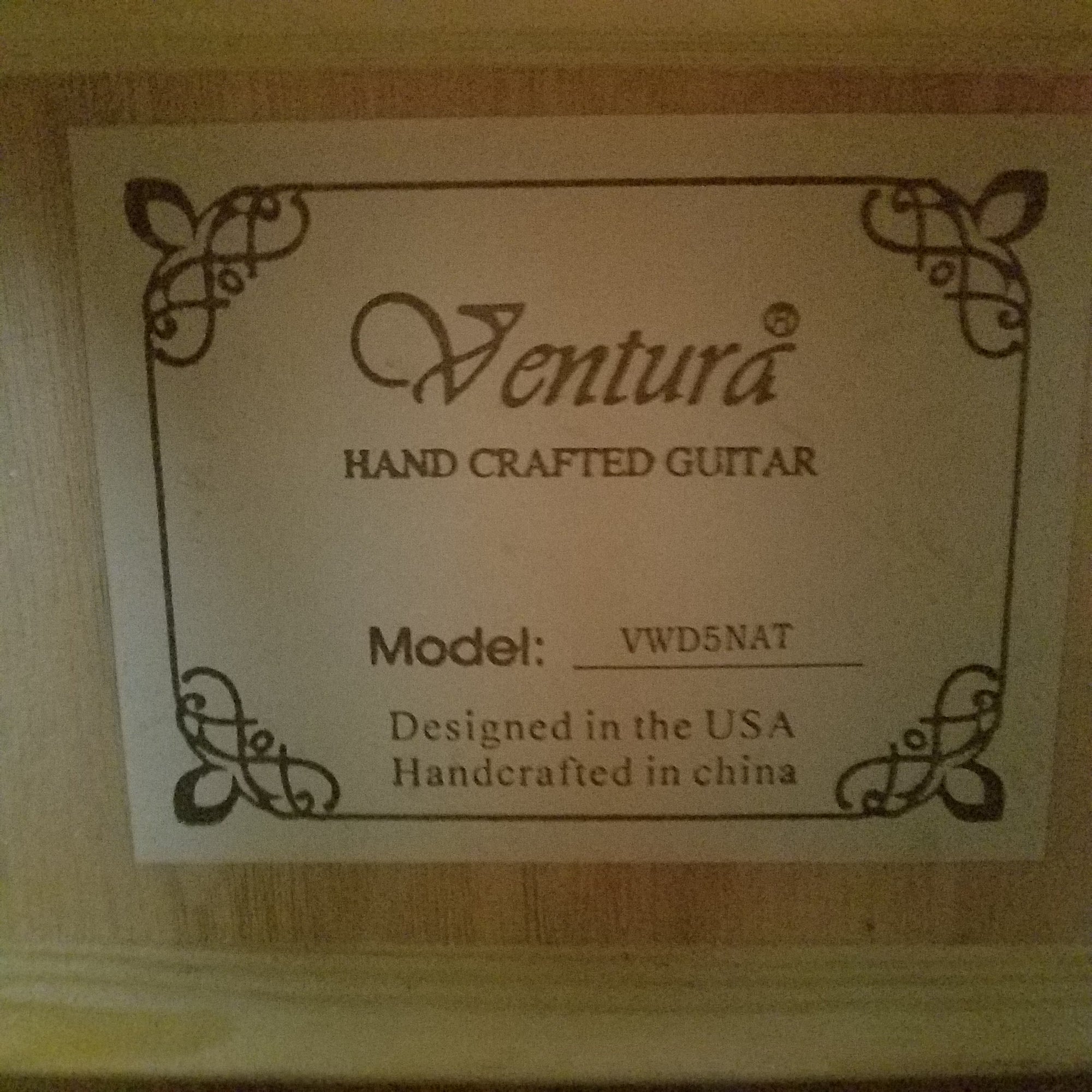 Ventura VWD5 NAT Acoustic Guitar