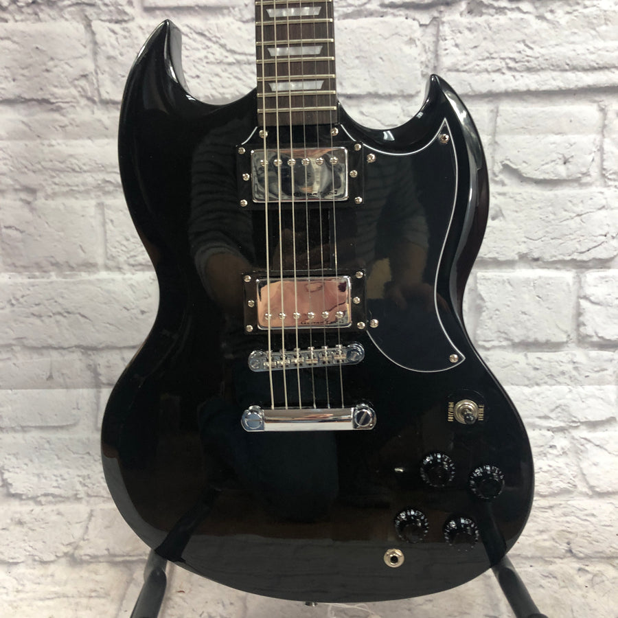 Encore E69 SG Style Electric Guitar Gloss Black