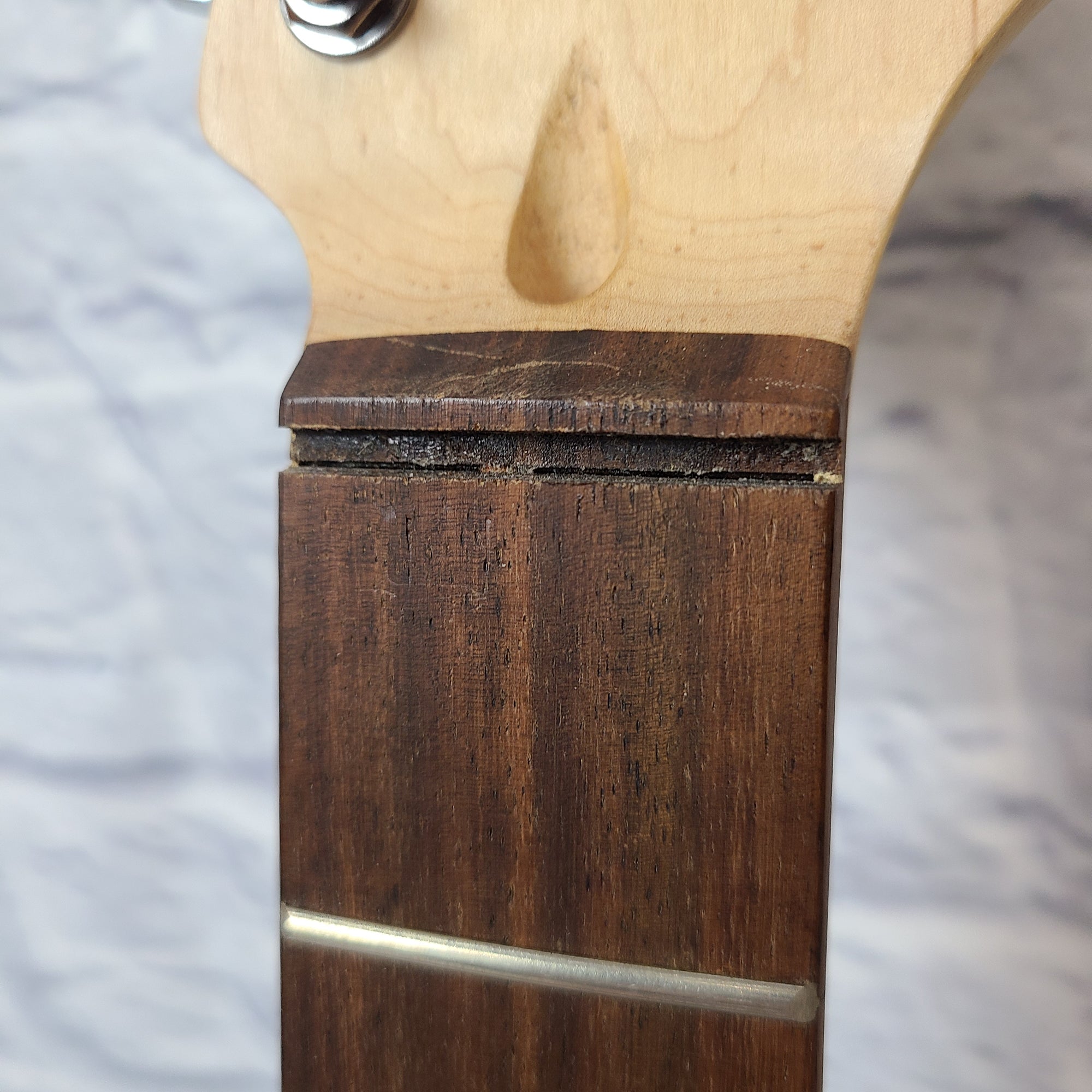 No Name Fretted Maple w/ Rosewood Fretboard S-Style Bolt On Electric Guitar Neck w/Tuners