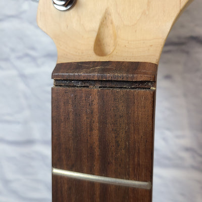 No Name Fretted Maple w/ Rosewood Fretboard S-Style Bolt On Electric Guitar Neck w/Tuners