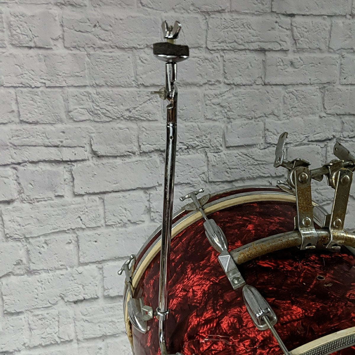 Unknown Japan 20 Bass Drum Red Shell Wrap