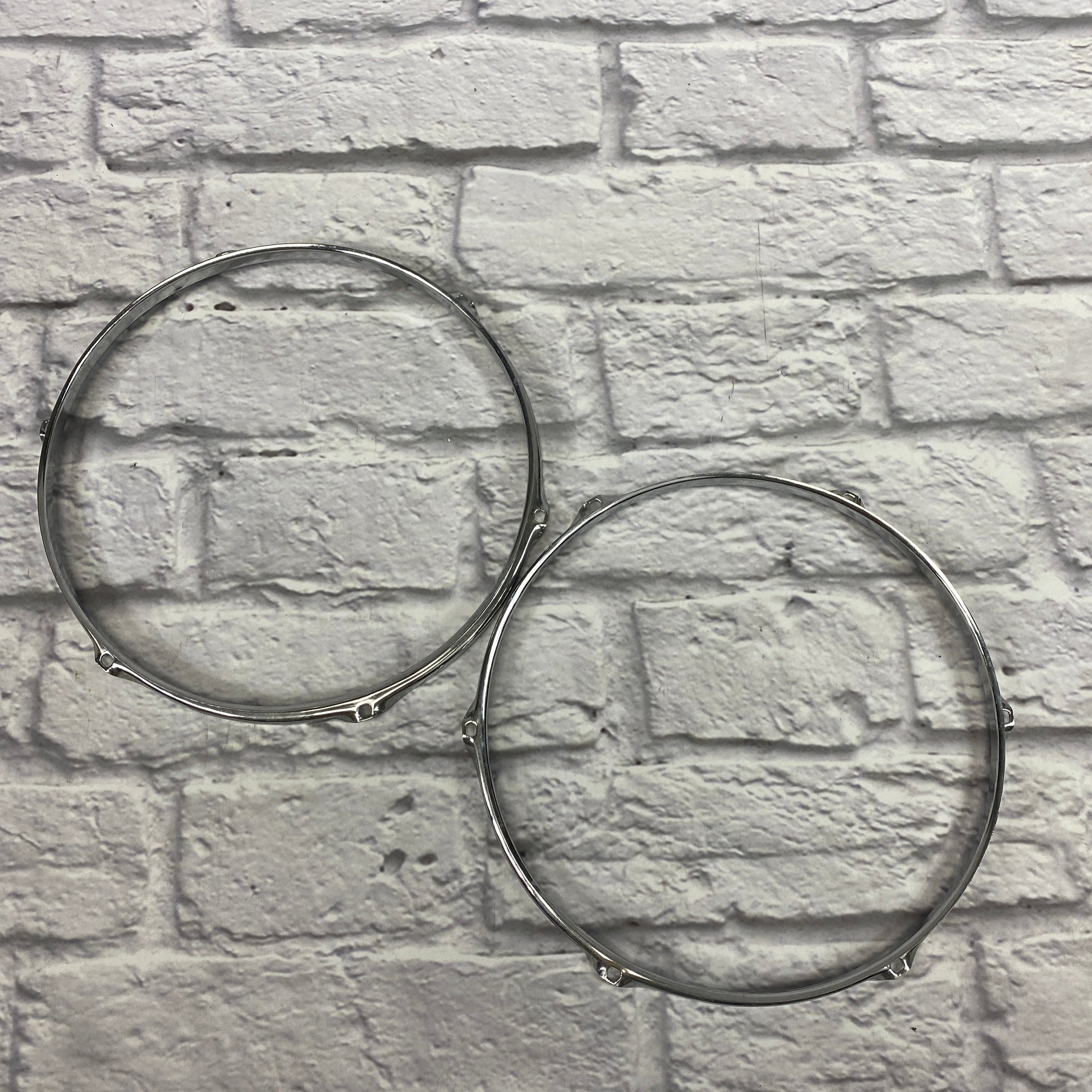 6-Lug 13" Chrome Drum Hoop Pair