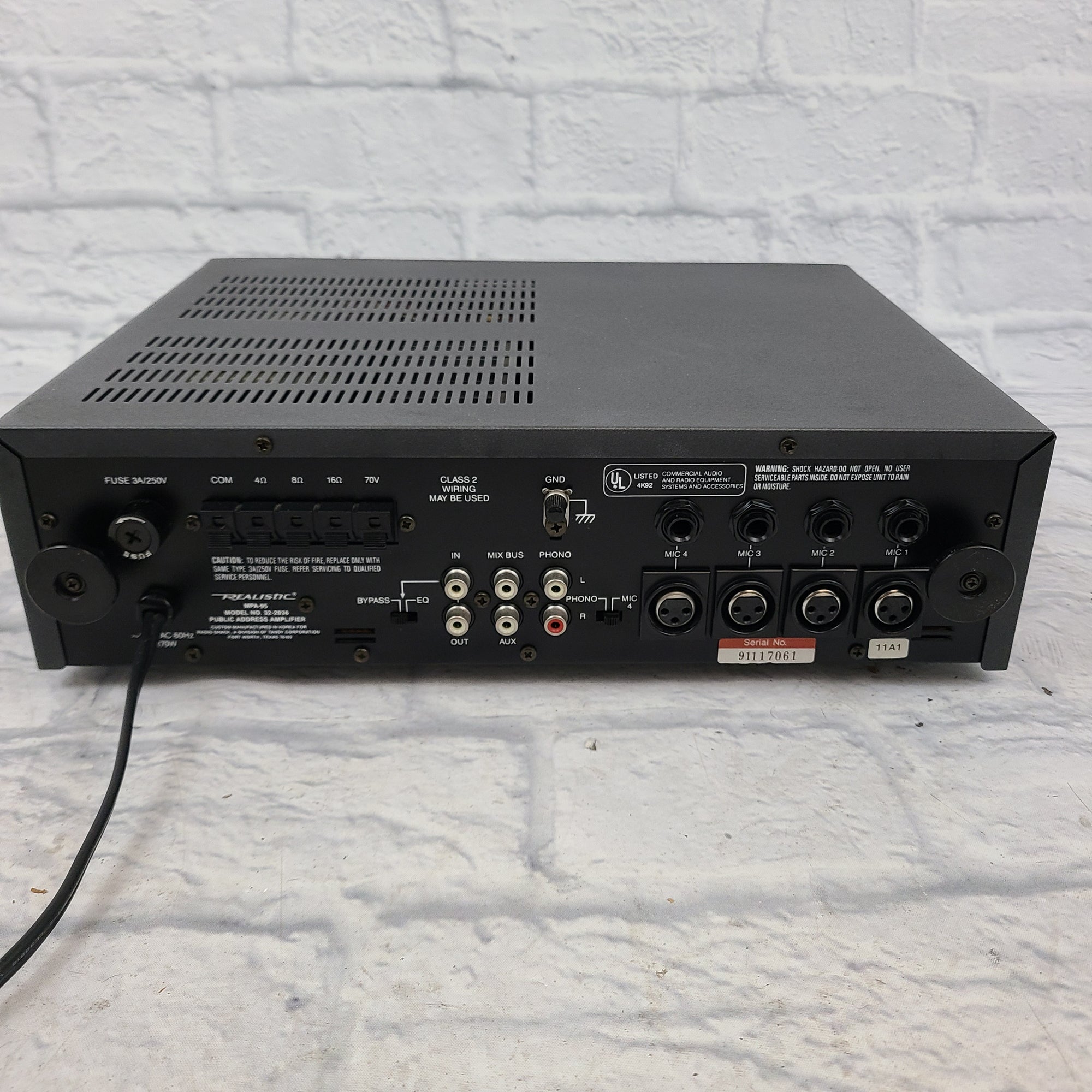 Realistic MPA-95 95-Watt PA Amplifier