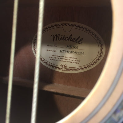 Mitchell MD100 Left Handed Acoustic Guitar