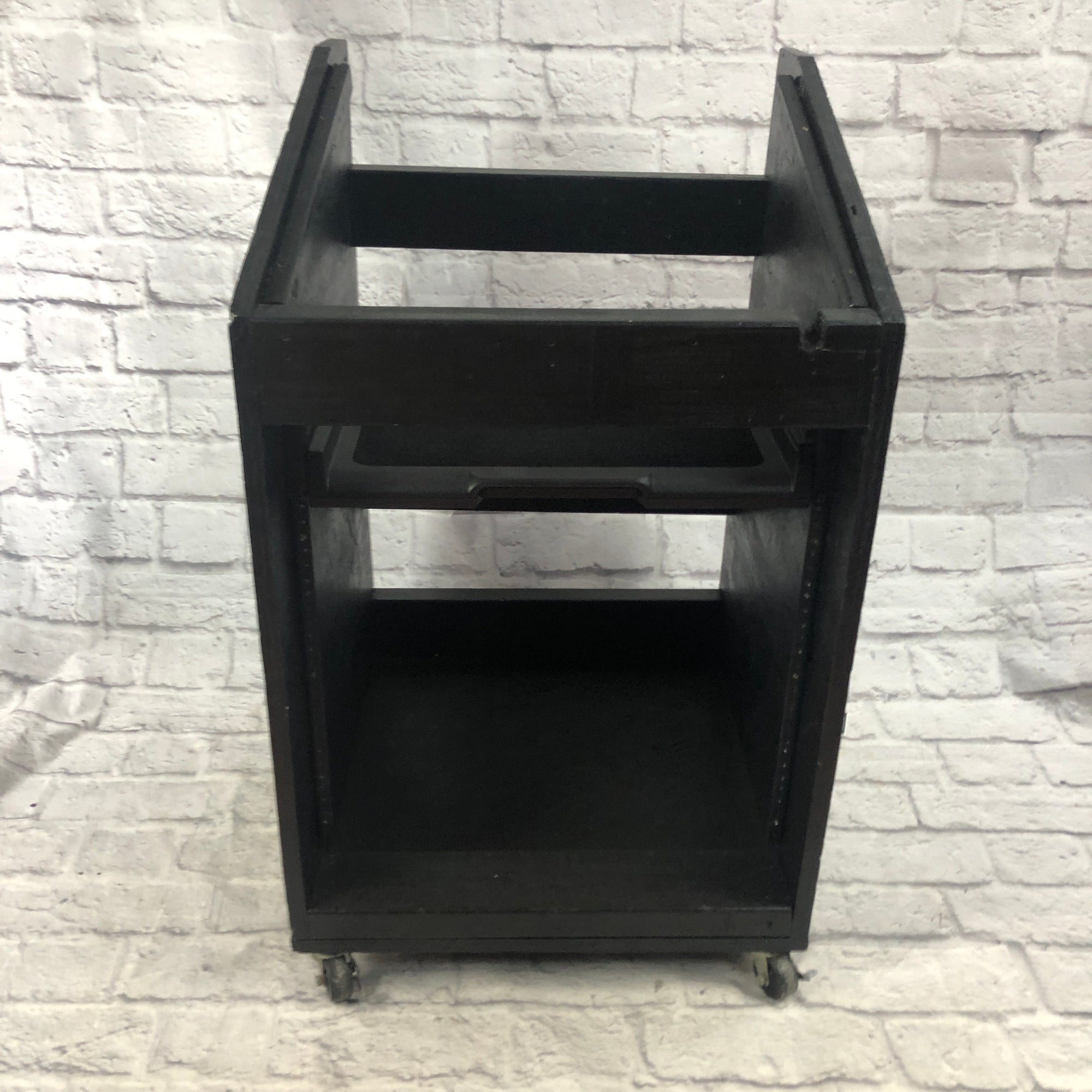 Unknown Wooden Studio Rack with Sliding Shelf