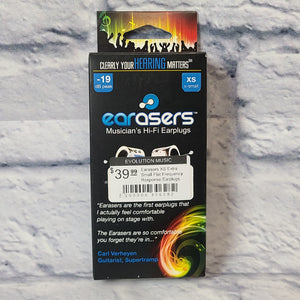 Earasers XS Extra Small Flat Frequency Response Earplugs