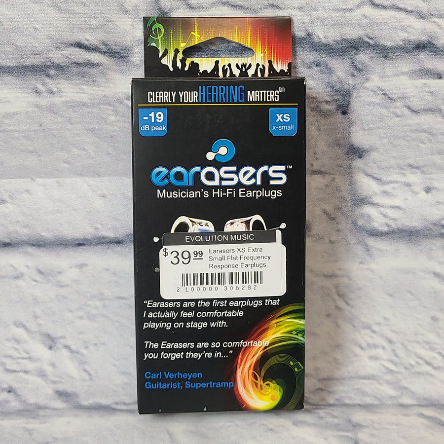 Earasers XS Extra Small Flat Frequency Response Earplugs