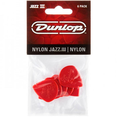 Dunlop 47P3N Nylon Jazz III Picks 6 Pack