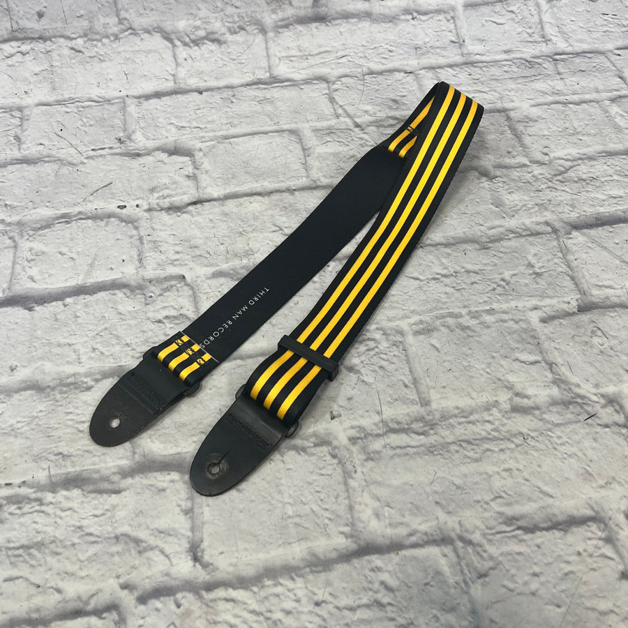 Third Man Records Guitar Strap Black and Yellow