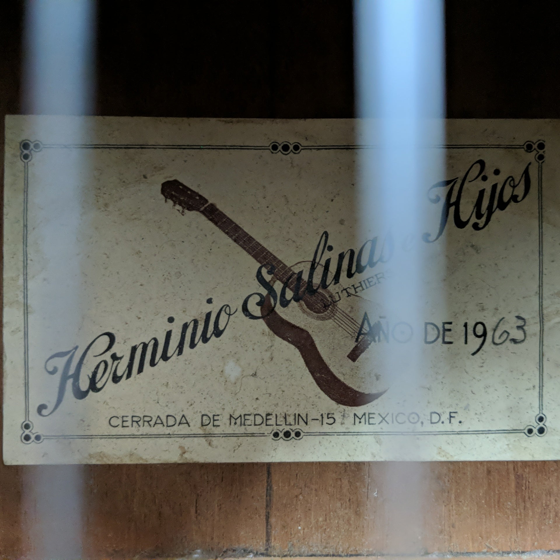 Vintage Herminio Salinas Hijos Classical Acoustic Guitar 1963