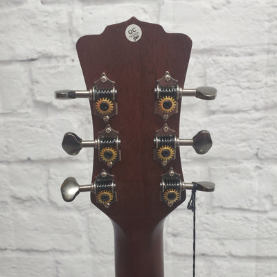 Luna Art Distressed Vintage Jumbo Acoustic Electric Guitar