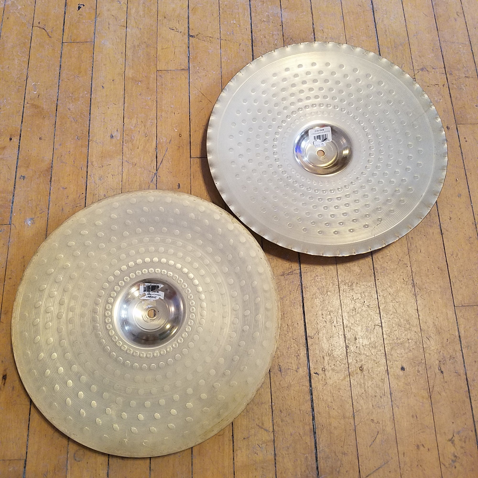Zildjian 15in Pitch Black Mastersound Hi Hat  Cymbal Pair ZPB15MB