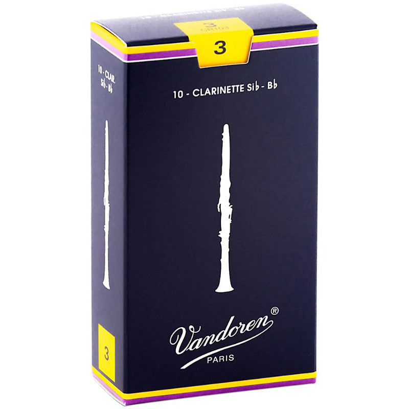 Vandoren Traditional Bb Clarinet Reeds Strength 3.0 Box of 10