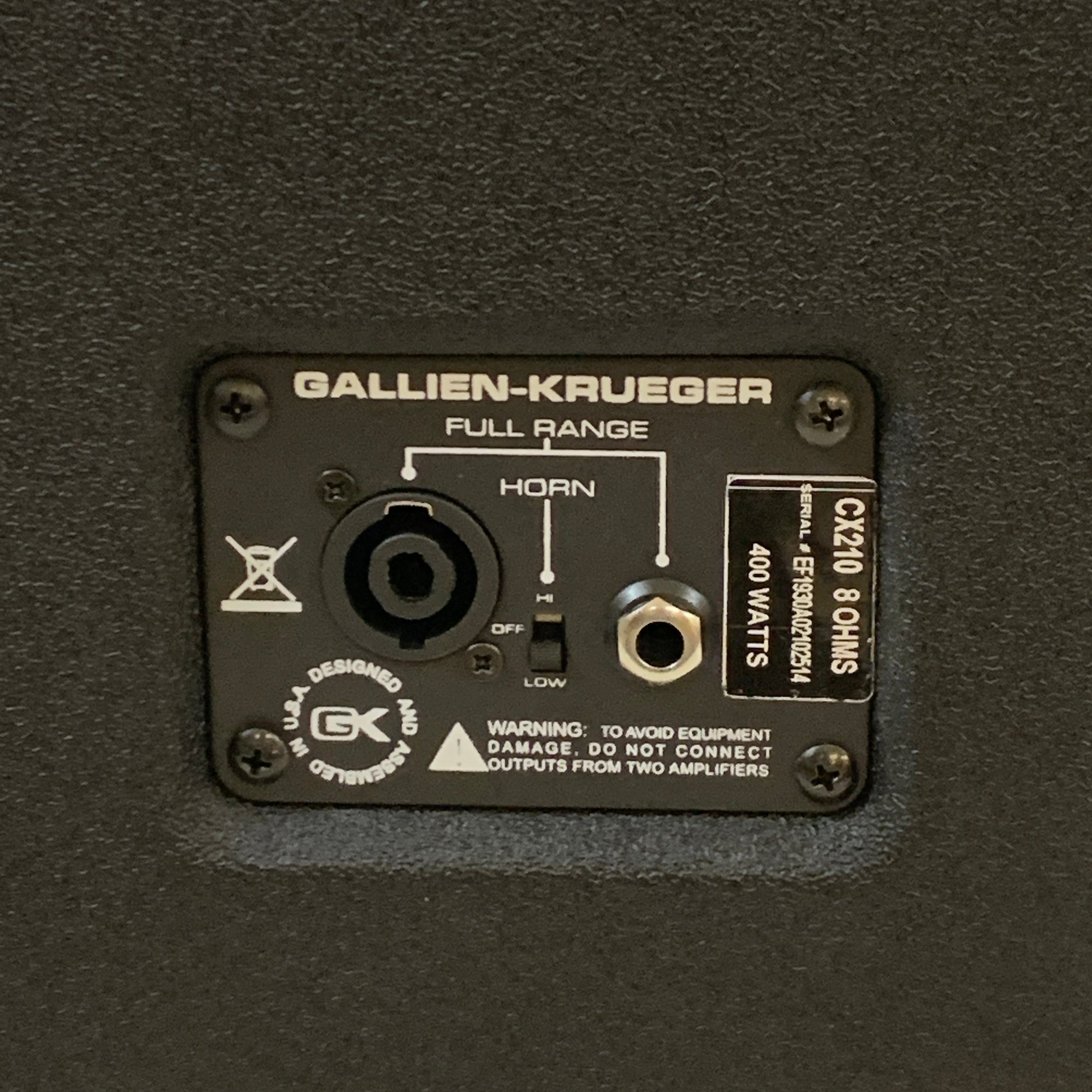 Gallien-Krueger CX210 Bass Cabinet Bass Cab