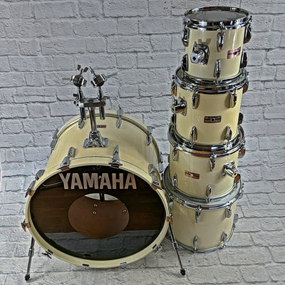 Yamaha Tour Custom 1980s White 5pc Full Kit