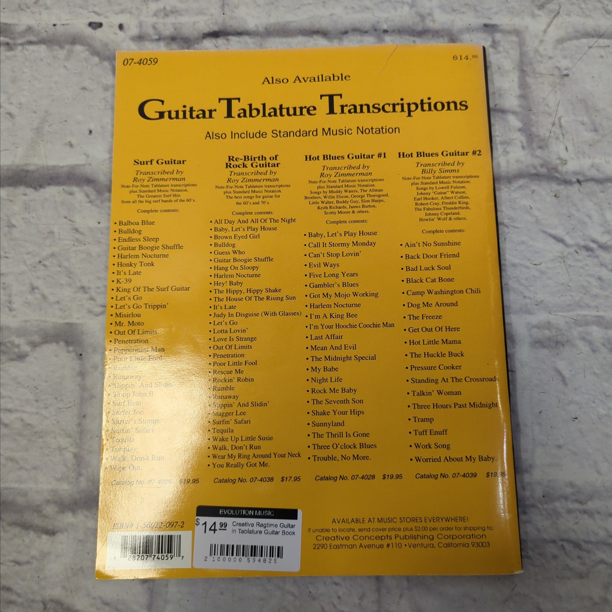 Creative Ragtime Guitar in Tablature Guitar Book